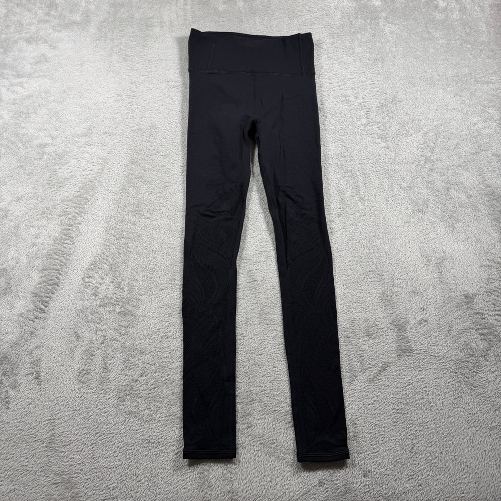 Lululemon Reveal Tight Lattice Pailey High-Rise Leggings Women‎ 4 Black LW5AWNS